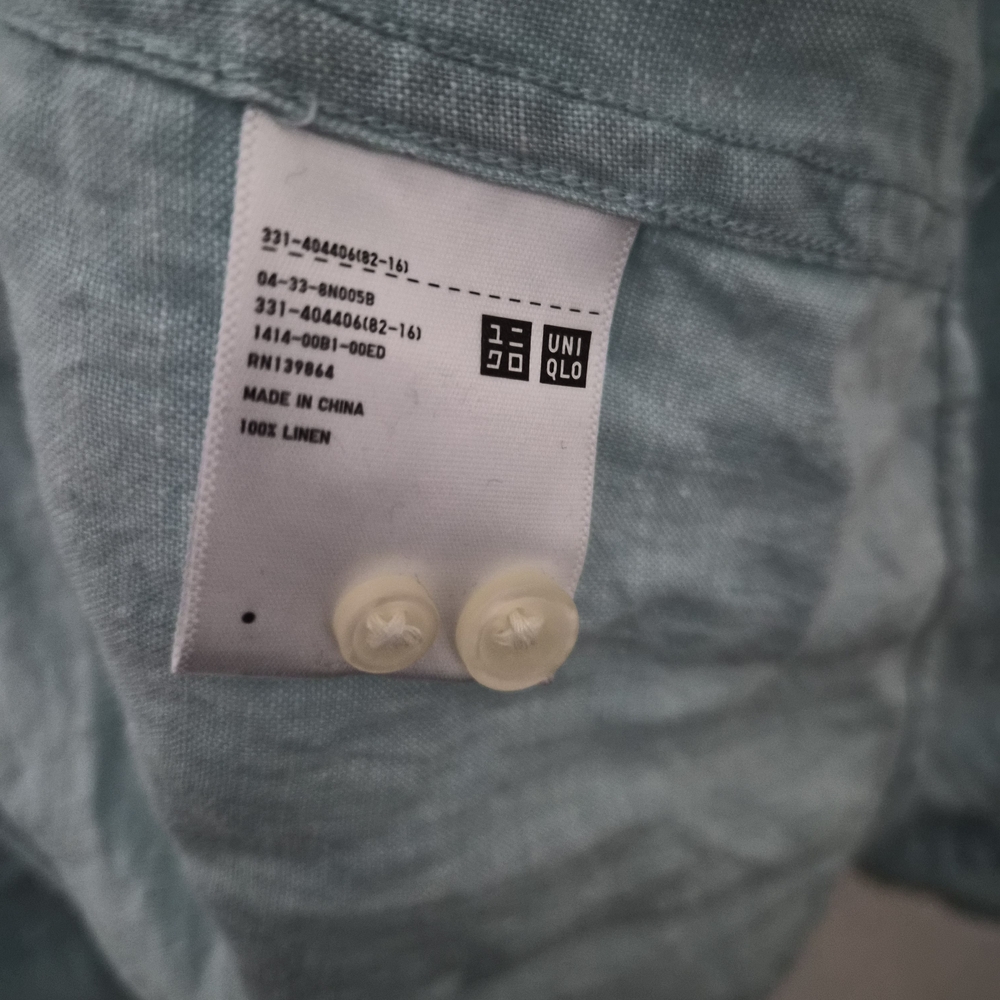 Uniqlo Mint Green Linen Shirt - Picture 5 of 5